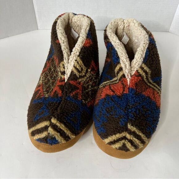 Dearfoams Women's Heritage 80’s Warm Up Sherpa Bootie Slipper Size Large - Picture 2 of 5